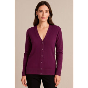 Talbots Size Medium Petite V-Neck Cardigan Sweater